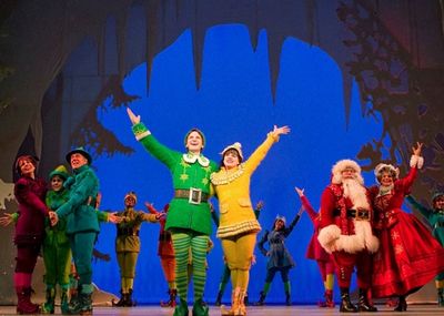 Sebastian Arcelus, Amy Spanger and Company of ELF Photo